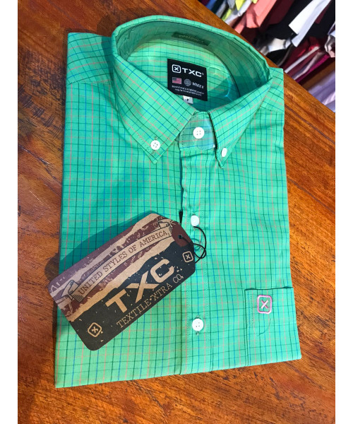 Camisa Manga Curta Masculina TXC - 29017 Verde