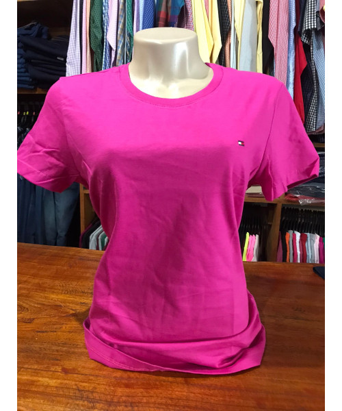 Camiseta Feminina Tommy Hilfiger Gola Redonda - TH27735 Pink