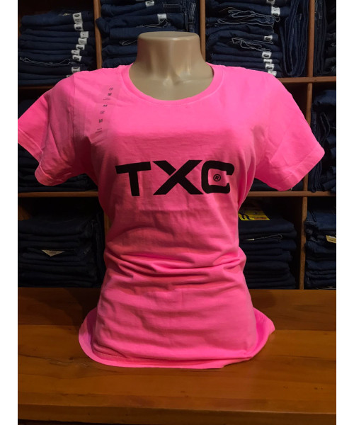 Camiseta Feminina TXC - 4999 Rosa Fluor